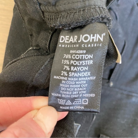 DEAR JOHN Backstage Flare Black Wash Denim Jeans size 32 - Picture 8 of 14